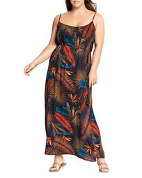 Bay Islands Tropical-Print Maxi Dress