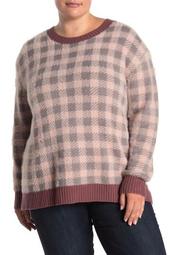 Buffalo Check Pullover Sweater (Plus Size)