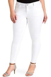 Virginia Raw Ankle Crop Skinny Jeans (Plus Size)