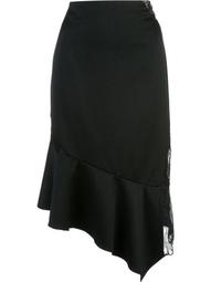 asymmetric ruffled skirt