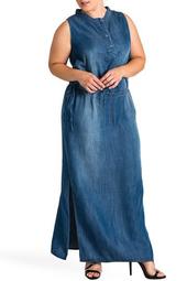 Makayla Sleeveless Tencel Maxi Dress (Plus Size)