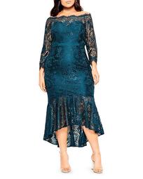 Estella Off-the-Shoulder Lace Dress