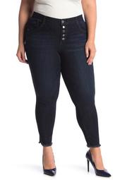 Ab-Tech High Rise Button Fly Skinny Jeans (Plus Size)