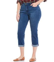 Plus Size Chloe Cuff Capri Jeans