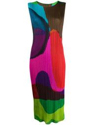 abstract-pattern pleated dress