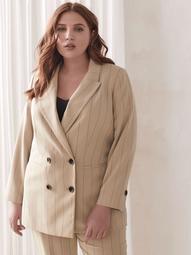 Double-Breasted Striped Blazer - Addition Elle