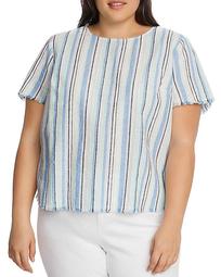 Striped Frayed-Edge Top - 100% Exclusive