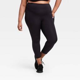 Women's Plus Size Sculpted High-Rise 7/8 Leggings 24" - All in Motion™