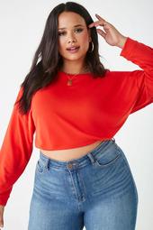 Plus Size Boxy French Terry Top