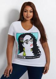 Crown Me Curly Queen Graphic Tee