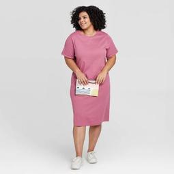 	Women's Plus Size Short Sleeve T-Shirt Dress - A New Day™ 