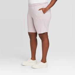 Women's NASA Plus Size Bermuda- Length Lounge Shorts (Juniors') - Rose