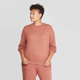 Women's Plus Size Cozy Pullover Sweatshirt - Ava & Viv™
