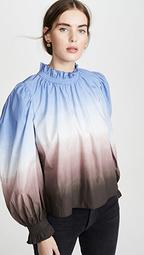 Ombre Long Sleeve Blouse