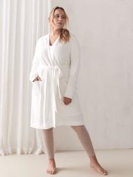 French Terry Hooded Lounge Robe - Addition Elle