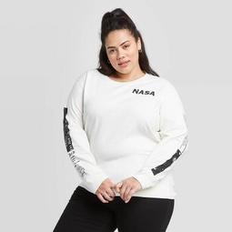 Women's NASA Plus Size Sweatshirt (Juniors') - Ivory