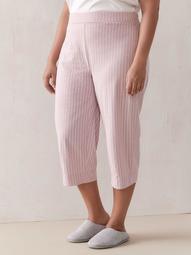 Striped Capri Pajama Pants - Addition Elle