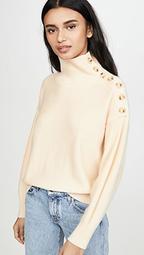 Cashmere Button Neck Sweater