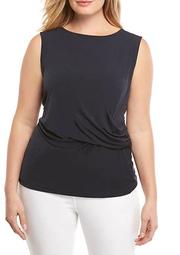 Plus Size Side Ruched Shell Top