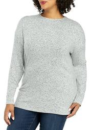 Plus Size Cozy Cross Back Pullover