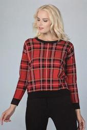 Plaid Pullover Sweater