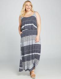 Striped Layered Maxi Dress