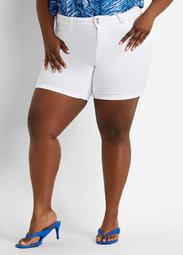 White Shape & Lift Denim Shorts