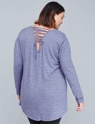 Hacci Lace-Up Back Active Top