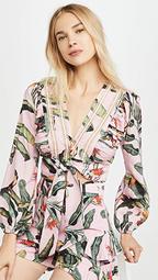 Tropical Print Cropped Top