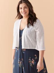 Short Elbow Sleeve V-Neck Cardigan - In Every Story