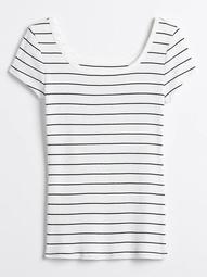 Stripe Squareneck T-Shirt