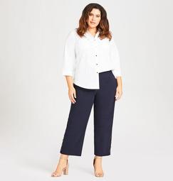 Ankle Button Pull On Pant