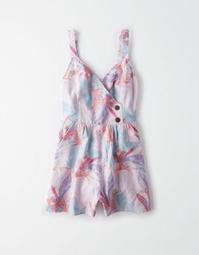 AE Printed Button Up Romper
