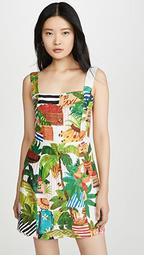 Tropical Fair Linen Mini Dress