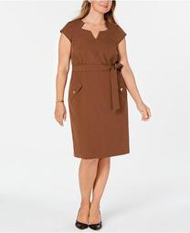 Plus Size Belted Dress