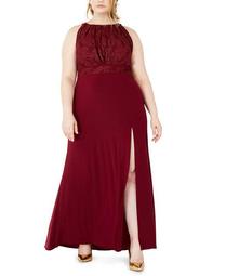 Plus Size Pleated-Bodice Gown