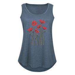 Abstract Poppies  - Women's Plus Size Tank