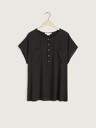 Short-Sleeve Mix Media Top - In Every Story