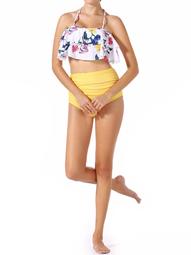 2018 Swimwear Women High Waist Triangle Bikini Set Bandage Push-Up Swimsuit Bathing Suit New Style