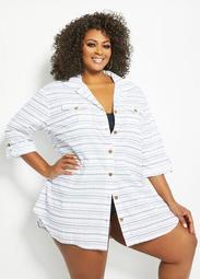 Wearabouts Going Nautical Striped Cover-Up