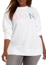Plus Size Long Sleeve Oversize Sweeper Top
