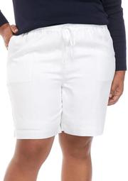 Plus Size Soft Pull On Shorts