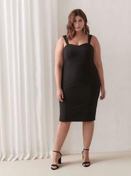 Solid Sleeveless Bodycon Midi Dress - Addition Elle