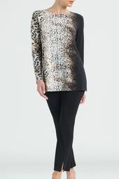 Cheetah Ombre Cut-out Back Knit Tunic
