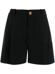 high-waisted tailored-style shorts