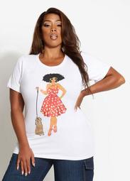 Lady In Red Graphic Tee