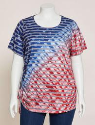 Stars & Stripes Ruched-Side Tunic