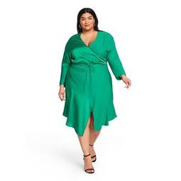 Women's Wrap Dress - CUSHNIE for Target (Regular & Plus) Emerald Green 