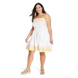 Women's Ric Rac Dress - Lisa Marie Fernandez for Target (Regular & Plus) White/Yellow 