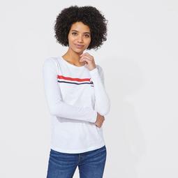 EMBROIDERED STRIPE TEE